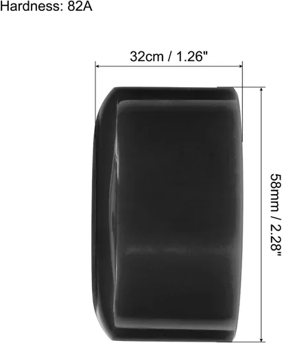 Miniatura 2 de PATIKIL Roller Skate Wheels with Bearings, Quad Skate Replacement for Double Row Skate Skateboard Indoor or Outdoor Negro