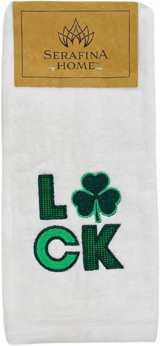 Miniatura 8 de Serafina Home Toallas de mano de baño irlandesas del día de San Patricio: suave y absorbente para invitados de cocina con bordado de trébol verde