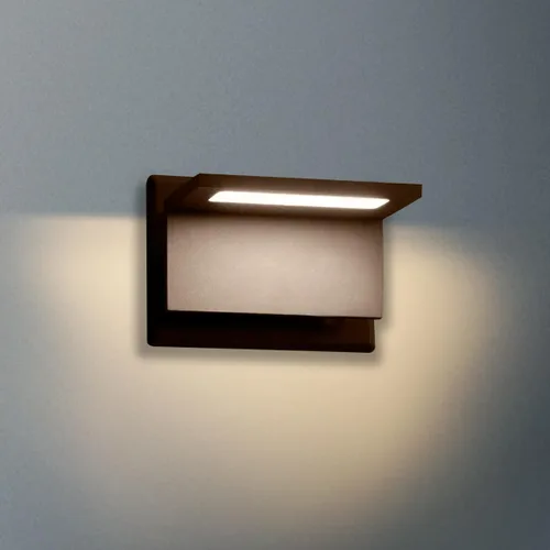 Lámpara de pared LED para exteriores, lámpara de montaje en pared, moderna lámpara de iluminación, lámpara de aluminio gris para porche, puerta