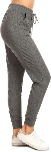 Leggings Depot - Pantalones deportivos tipo jogger para mujer, pantalones estampados o unicolor con bajos para entrenamiento