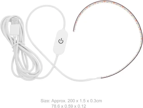 Miniatura 7 de Tira de luz LED autoadhesiva blanca fría para máquina de coser, 6.6 ft, 5 V, USB 6500 K