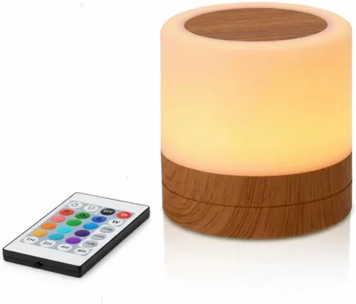 Miniatura 8 de Lámpara de Noche para Bebés y Guardería: Luz con Regulación de Intensidad Táctil para Lactancia y Niños - LED de Cuidado de Ojos, Luz Cálida Blanca