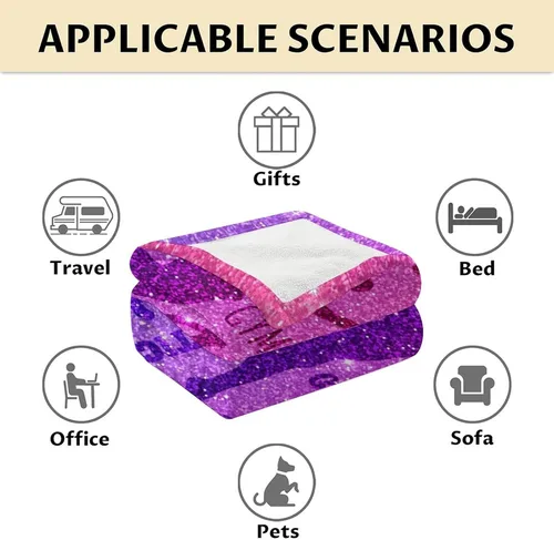 Miniatura 6 de Manta de gimnasia, suave, mullida y cálida, manta pequeña de 30 x 40 pulgadas para sofá, oficina, manta deportiva, regalos para niñas