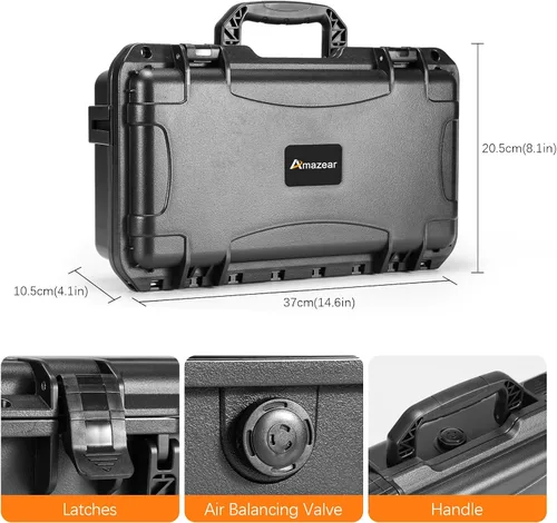 Miniatura 6 de AMAZEAR Osmo 360 - Funda rígida de doble capa IP67, impermeable, a prueba de golpes, para DJI Osmo 360 Adventure Combo Accesorios, portátil