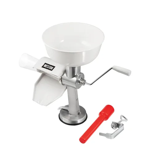 Miniatura 7 de Weston Kit de accesorios de 4 piezas para prensa de tomate y salsa, color plateado