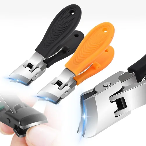 Miniatura 12 de Cortauñas inclinada antisalpicaduras con apertura de mandíbula ancha, cortador de uñas resistente con mango cómodo, perfecto para cortaúñas de pies