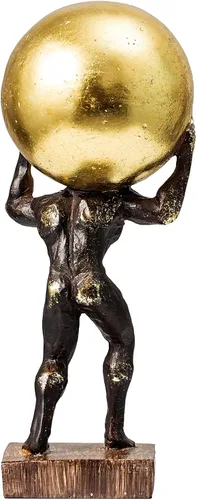 Miniatura 5 de Lukitas Atlas Sosteniendo el Mundo Estatua y Escultura, Figurina de Luchador Decoración, Escultura Levantando una Bola, Ornamento Creativo