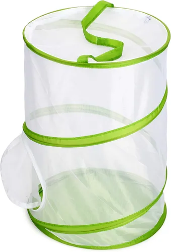 Hábitat de mariposa grande de 20 pulgadas, jaula plegable gigante de malla para insectos, terrario, 12 x 20 pulgadas de alto