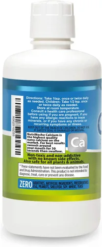 Miniatura 2 de NutriNoche Suplemento líquido de calcio – 99.99% nano calcio cristalino ultra puro para mujeres, hombres y niños – Alternativa a citrato de calcio