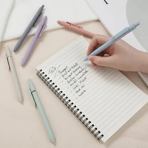 Miniatura 4 de FIOVER 12 unidades de bolígrafos de gel, bolígrafo de escritura suave de punta media de 0.7 mm, tinta de gel negra para diario, suministros