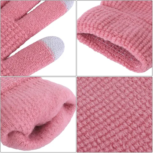 Miniatura 4 de URATOT Juego cálido de invierno con bufanda infinita y sombrero para pantalla táctil para hombres y mujeres