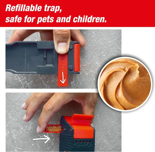 Miniatura 3 de Trampa para ratones SWISSINNO No Ver No Tocar - Efectiva, sin contacto + captura no visible + mata sin fallar - Pre-cebada con cebo de comida