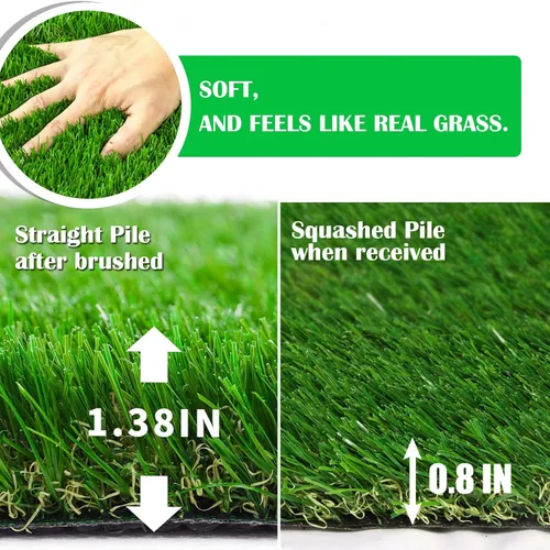 Miniatura 2 de ZGR HOME&GARDEN césped artificial de primera calidad, césped realista, césped sintético, césped grueso para mascotas, para interiores y exteriores
