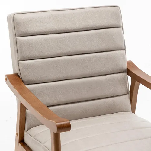 Miniatura 5 de Container Furniture Direct Silla decorativa moderna de mediados de siglo con diseño de sillón de marco abierto, amortiguación de espuma de felpa