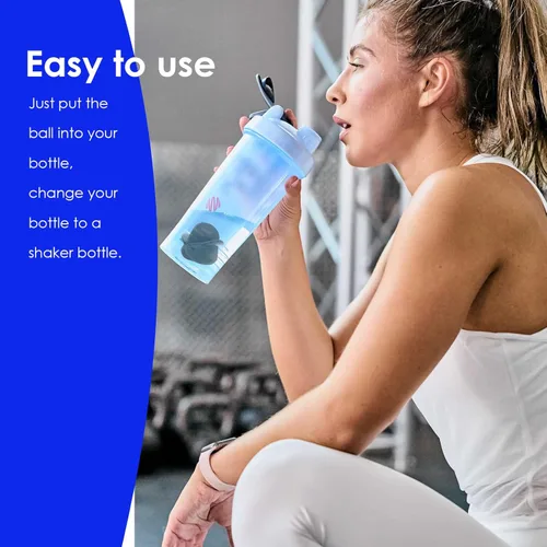 Miniatura 5 de Hydro2Go Bolas de mezcla de plástico para botellas de bebidas deportivas, mezclador de proteínas, mezcladores de botellas Better Than Wire
