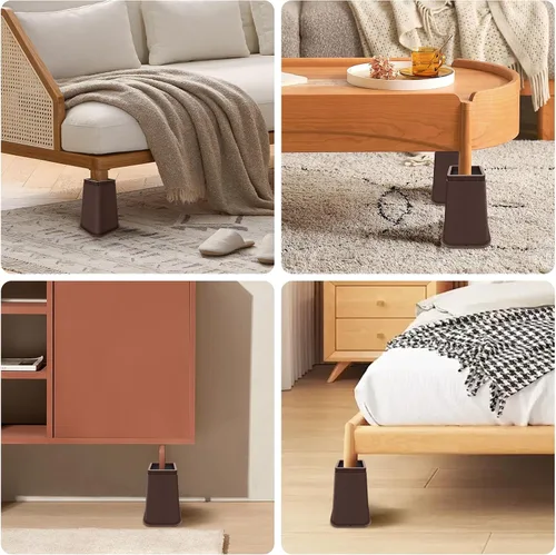 Miniatura 4 de Elevadores de Cama de Servicio Pesado, Elevadores de Muebles Ajustables de 8 Pulgadas, Soportes de Elevación Antideslizantes
