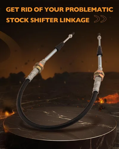 Miniatura 3 de Vínculo de cambio de cable de caja de transferencia de mejora, compatible con Jeep Wrangler TJ 1997-2006, cable resistente, se adapta a la caja