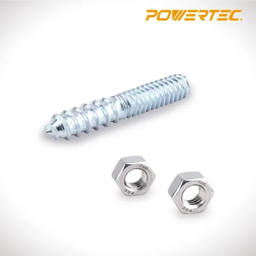 Miniatura 2 de POWERTEC QHB1002 - Pernos de suspensión de 1/4-20 x 1-1/2 pulgadas, paquete de 50 con 2 tuercas hexagonales de instalación de pernos