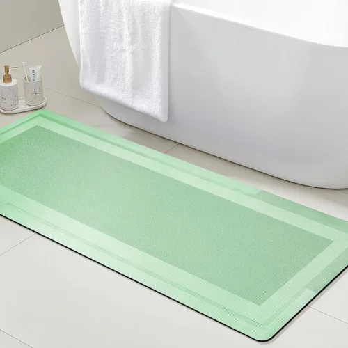 Miniatura 85 de ACCUMTEK Alfombrilla de Baño Ultra Delgada, Alfombrillas de Baño Antideslizantes con Respaldo Mejorado para Colocar Bajo la Puerta, Alfombras