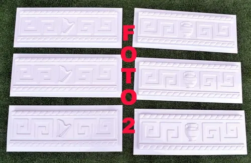 Miniatura 3 de Juego de moldes de chapa de ladrillo 6 piezas de paneles de pared de hormigón ABS DIY molde de piedra W10