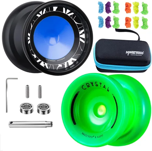Miniatura 8 de MAGICYOYO V11 Finger Spin Yoyo Yoyo profesional de metal de doble propósito para niños de 8 a 12 años y adultos, Yoyo sensible e insensible