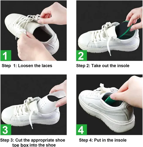 Miniatura 7 de Mudder 2 pares de zapatos antiarrugas reductores de la caja del dedo del pie, evita la sangría de los zapatos