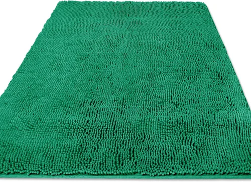 Miniatura 46 de Yeaban Alfombra de pasillo de baño de 24 x 72 pulgadas, antideslizante, alfombra de baño larga de felpilla gruesa, absorbente y lavable, alfombra