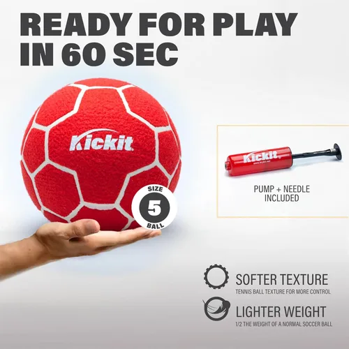 Miniatura 4 de Kickit Pelota de tenis de fútbol, pelota ligera suave oficial para entrenamiento, estilo libre y malabares, diversión al aire libre para todas