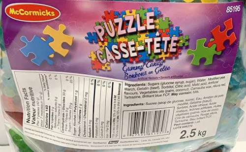 Miniatura 3 de McCormicks Caramelos de gomita de rompecabezas – Bolsa de 2.5 kg/5.5 lb. Perfecto para los amantes de los rompecabezas. {Importado de Canadá}