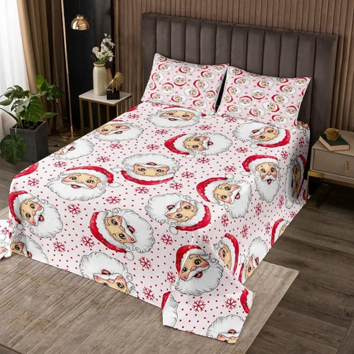 Miniatura 28 de Manfei Juego de colcha de Navidad para niños, tamaño individual, diseño de pinos de dibujos animados, decoración de habitación de niños y adultos