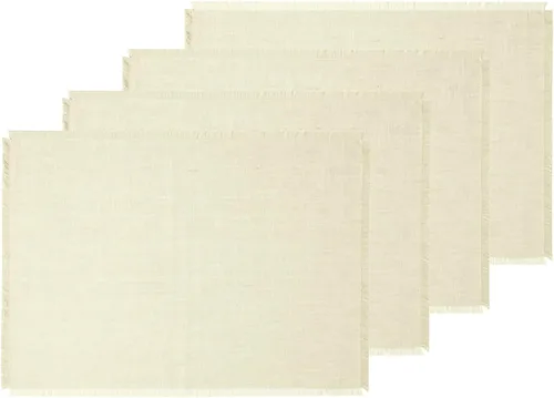 Miniatura 35 de Solino Home Juego de 4 servilletas de lino de remolacha 100% lino puro con flecos de 20 x 20 pulgadas
