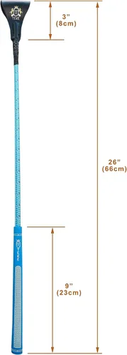 Miniatura 9 de T TEKE 26" TWINKLE Ecuestre Whips, Cultivo de equitación con mango de golf, eje reflejo y slapper de cuero genuino de cola de pez
