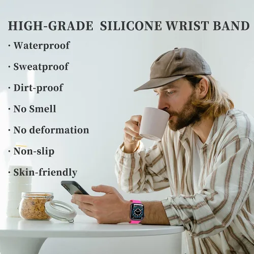 Miniatura 4 de Correas mejoradas compatibles con Apple Watch Band de 1.496 in, 1.575 in, 1.614 in, 1.654 in, 1.732 in, 1.772 in, para mujeres y hombres, correa