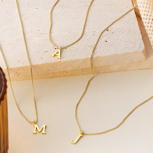 Miniatura 8 de Foxgirl Gold Initial Necklaces for Women Girls, Dainty Gold Letter Necklace Tiny A-Z Pendant Choker Necklace Trendy Cute Personalized Monogram Name