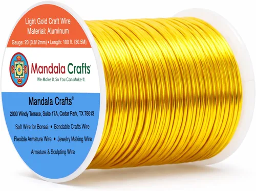 Miniatura 46 de Mandala Crafts - Alambre de aluminio anodizado de 8 calibre para hacer joyas - 9.75 m de alambre flexible negro colorido - Flexible para bonsái