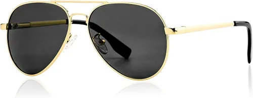 Miniatura 112 de Gleyemor Lentes de sol polarizados estilo aviador para niños y niñas, jóvenes, adolescentes, dos tamaños de 1.969 in y 2.047 in