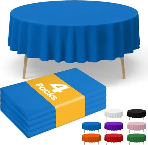Miniatura 31 de Niuara Mantel de bandera estadounidense, paquete de 4 manteles patrióticos desechables de 54 x 108 pulgadas para mesas de 6 pies, decoraciones del 4