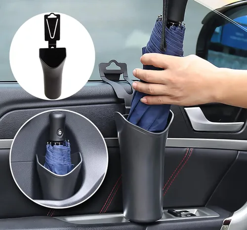 PME Caja de almacenamiento multifunción para paraguas de coche, cubos de basura para asiento trasero, organizador colgante para reposacabezas -