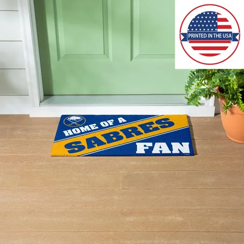 Miniatura 5 de Team Sports America NHL Buffalo Sabres Entrada interior y exterior 28 x 16 pulgadas Parte trasera antideslizante Tapetes de bienvenida