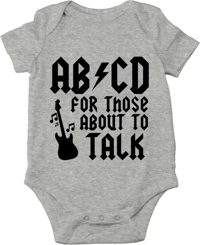 Miniatura 4 de AW Fashions ABCD For Those About To Talk - Body para bebé, divertido y lindo, ropa para recién nacidos, para niños y niñas
