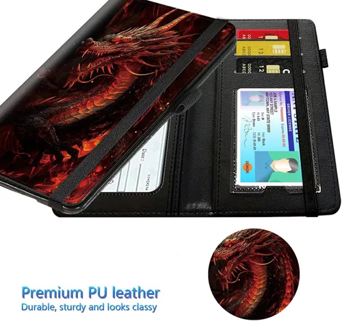 Miniatura 91 de Funda para chequera para hombres y mujeres, cartera de cuero RFID con ranuras para tarjetas de crédito, soporte de cheques duplicados personales