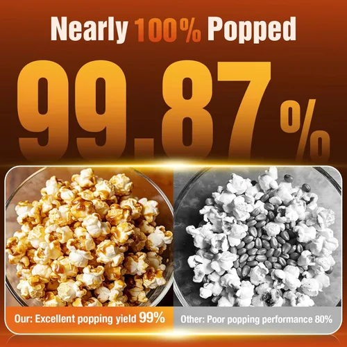 Miniatura 7 de Popcorn Maker, 1200W Fast Hot Air Popper in 2 Minutes, Oil-Free Popcorn Popper, 4.5QT Large Capacity, Popcorn Machine for Home, Movie Nights