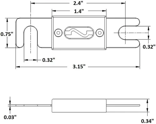 Fusible ANL de 30 A 30 amperios para sistema de audio y video marino para vehículos, color dorado, paquete de 2 (30 amperios)