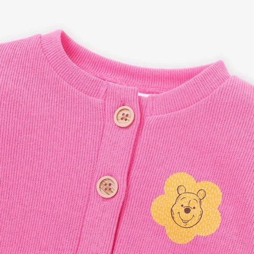 Miniatura 4 de Disney Vestido de bebé para niñas, 2 piezas, sin mangas, conjunto de cárdigan de manga larga de 3 a 24 meses