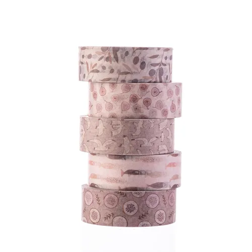 Miniatura 5 de DIVERSEBEE Juego de Cinta Washi Pastel, 5 Rollos de Cinta Decorativa para Álbum de Recortes, Cinta de Manualidades Linda, Suministros para Álbumes