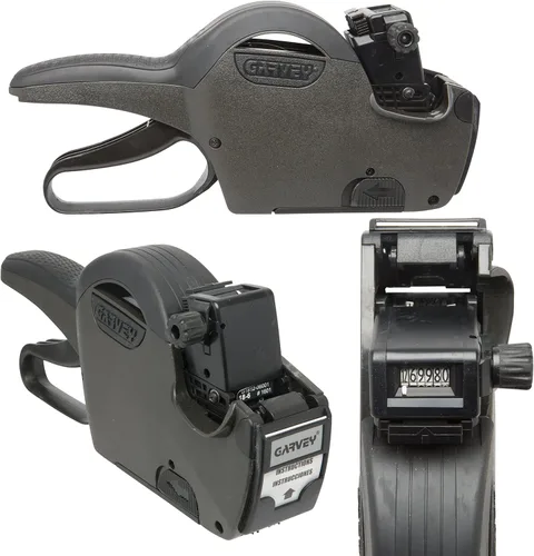 Miniatura 3 de Perco Etiquetas de precios para Garvey 18-6 One Line Price Gun Gx1812 (18-6, kit de inicio blanco)