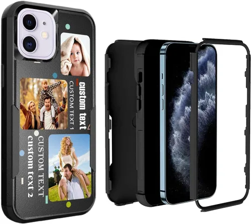 Miniatura 10 de Funda de fotos personalizada para iPhone 11 Apple Phone Plaid Collage - Imagen personalizada para hacer fotos en 3 híbridos gruesos resistentes