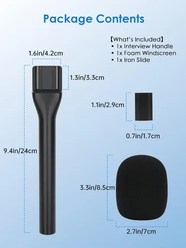 Miniatura 5 de YOUSHARES Soporte para micrófono de entrevista portátil - Carril deslizante magnético de hierro compatible con DJI Mic Mini / 2&Rode Wireless Go