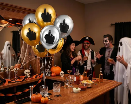 Miniatura 8 de DS. DISTINCTIVE STYLE Middle Finger Balloons 12 Inch Latex Balloons Set of 12 Party Balloons Funny Birthday Decorations for Men and