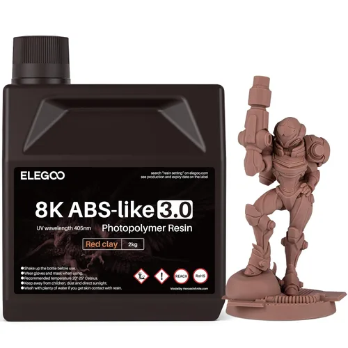 Miniatura 23 de ELEGOO 8K Resina similar a ABS 3.0, Resina de fotopolímero de curado UV 405nm, Resina ABS mejorada para impresión 3D, mayor precisión, menor